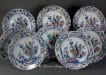 Mason's Ironstone China Dinner Plates - Long-Tailed Bird Pattern