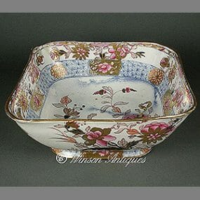 Mason's Ironstone China Bowl - Golden Chrysanthemum Pattern
