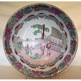 Rare Mason's Ironstone China Bowl - Chinese Fan Pattern