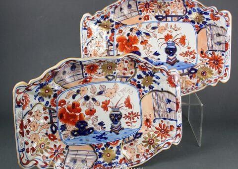 Mason's Ironstone China Dessert Dishes Vase & Rock pattern