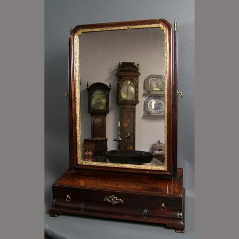 George II Mahogany Toilet Mirror