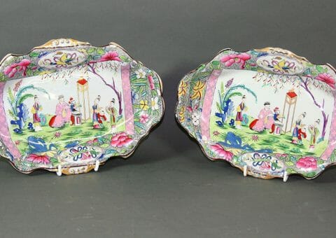 A Pair of Mason’s Ironstone China dessert dishes